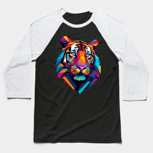 Majestic Tiger Head Pop Art Baseball T-Shirt